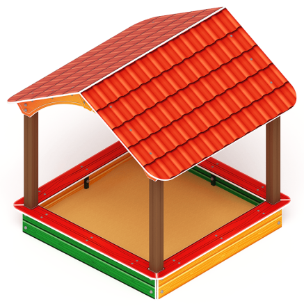 Песочный дворик с навесом Домик - ИО 6.01.02, фото 3