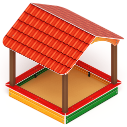 Песочный дворик с навесом Домик - ИО 6.01.02, фото 4