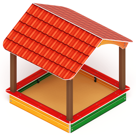 Песочный дворик с навесом Домик - ИО 6.01.02, фото 4