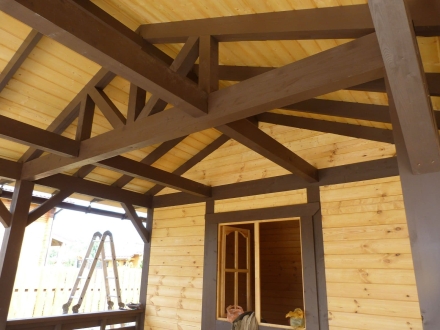 Навес для машин с хозблоком РУЗА Несущий каркас, фото 6