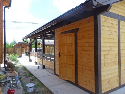 Навес для машин с хозблоком РУЗА Несущий каркас, фото 4