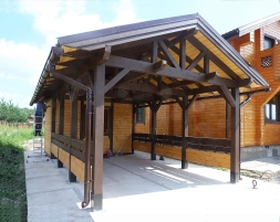 Навес для машин с хозблоком РУЗА Несущий каркас, фото 1