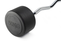 Штанга неразборная обрезиненная 50 кг Изогнутый гриф Штанга неразборная обрезиненная 50 кг Изогнутый гриф