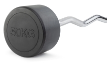 Штанга неразборная обрезиненная 50 кг Изогнутый гриф Штанга неразборная обрезиненная 50 кг Изогнутый гриф