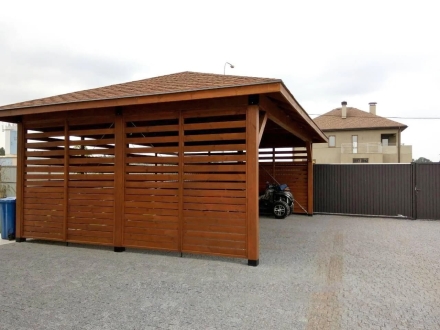 Навес для трех машин РИВЕРСАЙД Несущий каркас, фото 8