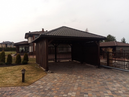 Навес для трех машин РИВЕРСАЙД Несущий каркас, фото 2