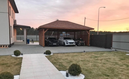 Навес для трех машин РИВЕРСАЙД Несущий каркас, фото 5