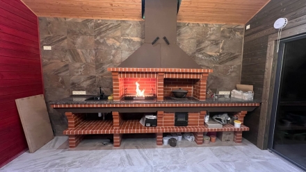 Печь Аристократ 736 Радиальный кирпич коричневый, фото 3