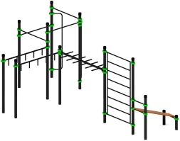 Воркаут ЛОВ 108 зеленый ВТ 102.14-02, фото 3
