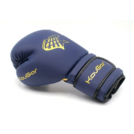 Перчатки боксерские KouGar KO700-14, 14oz, темно-синий, фото 5