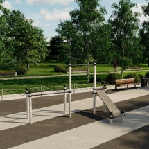 Турник, брусья, скамья для пресса СВС-42 (Алюминий) Турник, брусья, скамья для пресса СВС-42 (Алюминий)