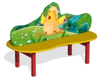 Лавочка Цыпленок МФ-05.2Х двойная для детской площадки