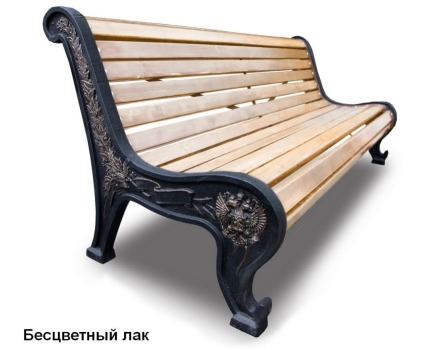 Скамейка чугунная Патриот, Лиственница 1,8 м, фото 2