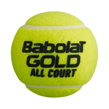 Мяч теннисный BABOLAT Gold All Court 3B,арт.501086, уп.3шт,одобр.ITF,сукно,нат.резина,желт