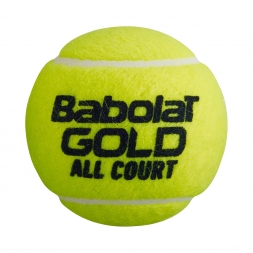 Мяч теннисный BABOLAT Gold All Court 3B,арт.501086, уп.3шт,одобр.ITF,сукно,нат.резина,желт, фото 2