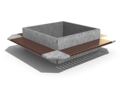 Скамейка бетонная «Флора», габариты(см)-225*225*65, вес-1050 кг, фото 1