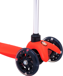 Самокат 3-колесный Zippy 3D, 120/80 мм, красный, фото 4