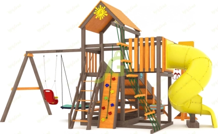 Всесезонная площадка IgraGrad С с балконом и трубой SF, фото 6