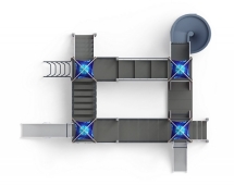 Детская игровая площадка Космопорт Космос ДИК 2.14.02-02 H=750 H=1200 H=2000