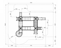 Детская игровая площадка Космопорт Космос ДИК 2.14.02-02 H=750 H=1200 H=2000