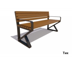 Скамейка садово-парковая Королев, Лиственница 1,5 м, фото 3