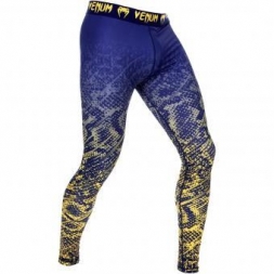 Компрессионные штаны Venum Tropical Blue/Yellow, фото 2