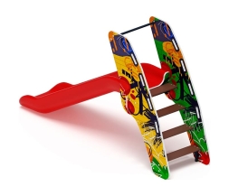 Горка пластиковая - ИО 42.01.05-04 - (красный скат) (Граффити)H=900, фото 3