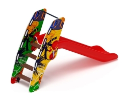 Горка пластиковая - ИО 42.01.05-04 - (красный скат) (Граффити)H=900, фото 2