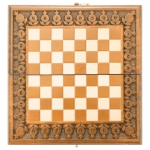 Шахматы + нарды резные с гранатами 40, Haleyan Шахматы + нарды резные с гранатами 40, Haleyan