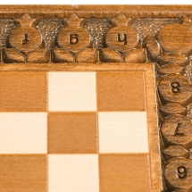 Шахматы + нарды резные с гранатами 40, Haleyan Шахматы + нарды резные с гранатами 40, Haleyan