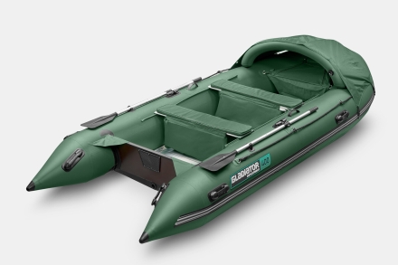 Gladiator C 400 AL ACTIVE Зеленый моторная лодка ПВХ Алюминиевый пайол, фото 2