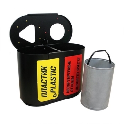 Урна для раздельного сбора мусора Город 2, 2 секции (2х48л), фото 2