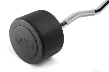 Штанга неразборная обрезиненная 45 кг Изогнутый гриф Штанга неразборная обрезиненная 45 кг Изогнутый гриф