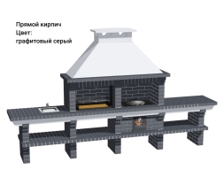 Печь Аристократ 736 Прямоугольный кирпич графитовый серый, фото 12