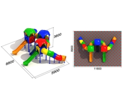 Детская игровая площадка Улитка 1.2, фото 2 Детская игровая площадка Улитка 1.2, фото 2