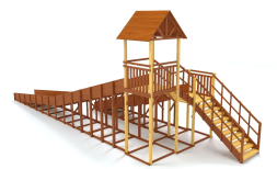 Зимняя горка Савушка Зима 9/2 (Махагон/сосна), фото 3