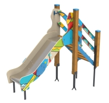 Горка "мини", высота спуска 0,9 м, паттерн "Фэнтази" ГР015.02.01 Горка "мини", высота спуска 0,9 м, паттерн "Фэнтази" ГР015.02.01