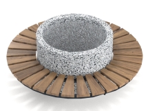 Скамейка «Соул» бетонная, габариты (см) - 210*210*80, вес - 800 кг Скамейка «Соул» бетонная, габариты (см) - 210*210*80, вес - 800 кг