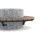 Скамейка «Соул» бетонная, габариты (см) - 210*210*80, вес - 800 кг