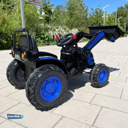 Электромобиль трактор с ковшом Harley Bella HL389-LUX синий, фото 8
