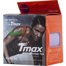 Тейп кинезиологический Tmax Extra Sticky Lavender (5 см x 5 м), арт. 423198, фиолетовый