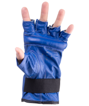 Перчатки снарядные ROYAL CMR-2076, шингарды, кожа, синие