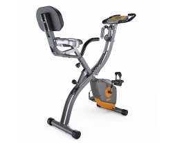 Велотренажер X-Bike DFC MBB с эспандерами, серо-желтый, фото 1