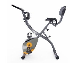 Велотренажер X-Bike DFC MBB с эспандерами, серо-желтый, фото 3