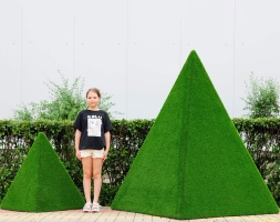 Топиари пирамида зеленая, маленькая - газон Eco, фото 3