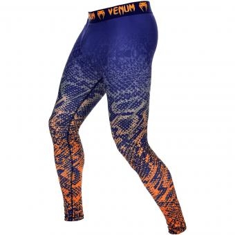 Компрессионные штаны Venum Tropical Blue/Orange, фото 1