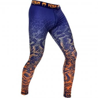 Компрессионные штаны Venum Tropical Blue/Orange, фото 2