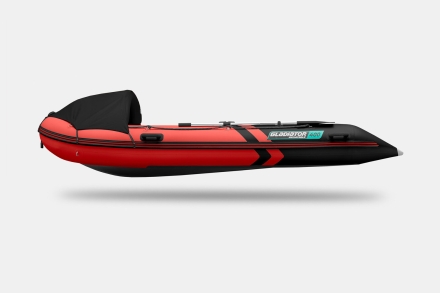 Gladiator C 400 AL ACTIVE Красно-черный моторная лодка ПВХ Алюминиевый пайол, фото 3