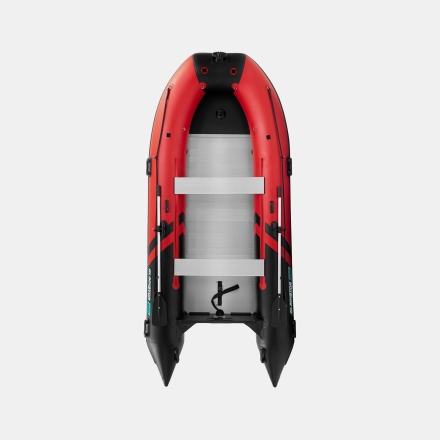 Gladiator C 400 AL ACTIVE Красно-черный моторная лодка ПВХ Алюминиевый пайол, фото 5