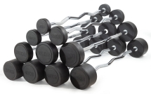 Штанга неразборная обрезиненная 40 кг Изогнутый гриф Штанга неразборная обрезиненная 40 кг Изогнутый гриф